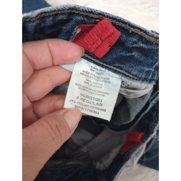 Lot 2 Pair Boys Rustic/Cargo Wrangler  Adjustable Waist  Jeans Size 8 - Picture 4 of 9